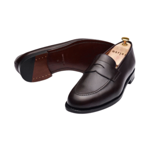 Brown Leather Penny Loafers - LF001