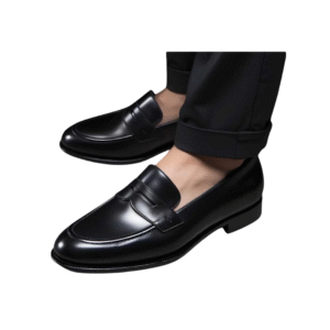 Men’s Classic Black Leather Loafers - LF002