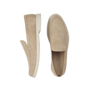 Men’s Beige Suede Loafers - LF005