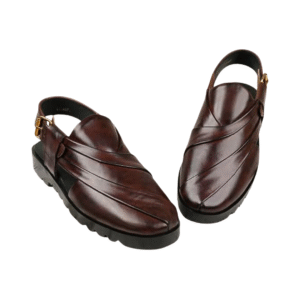 Men’s Premium Brown Leather Peshawari Kherri - LF006