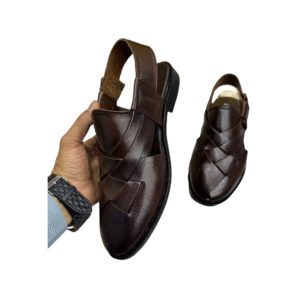 Men’s Handmade Brown Leather Peshawari Chappal - LF008