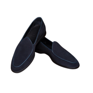 Men’s Navy Blue Suede Loafers - LF010