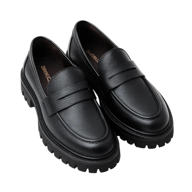 Black Leather Loafers bg - Stepzones
