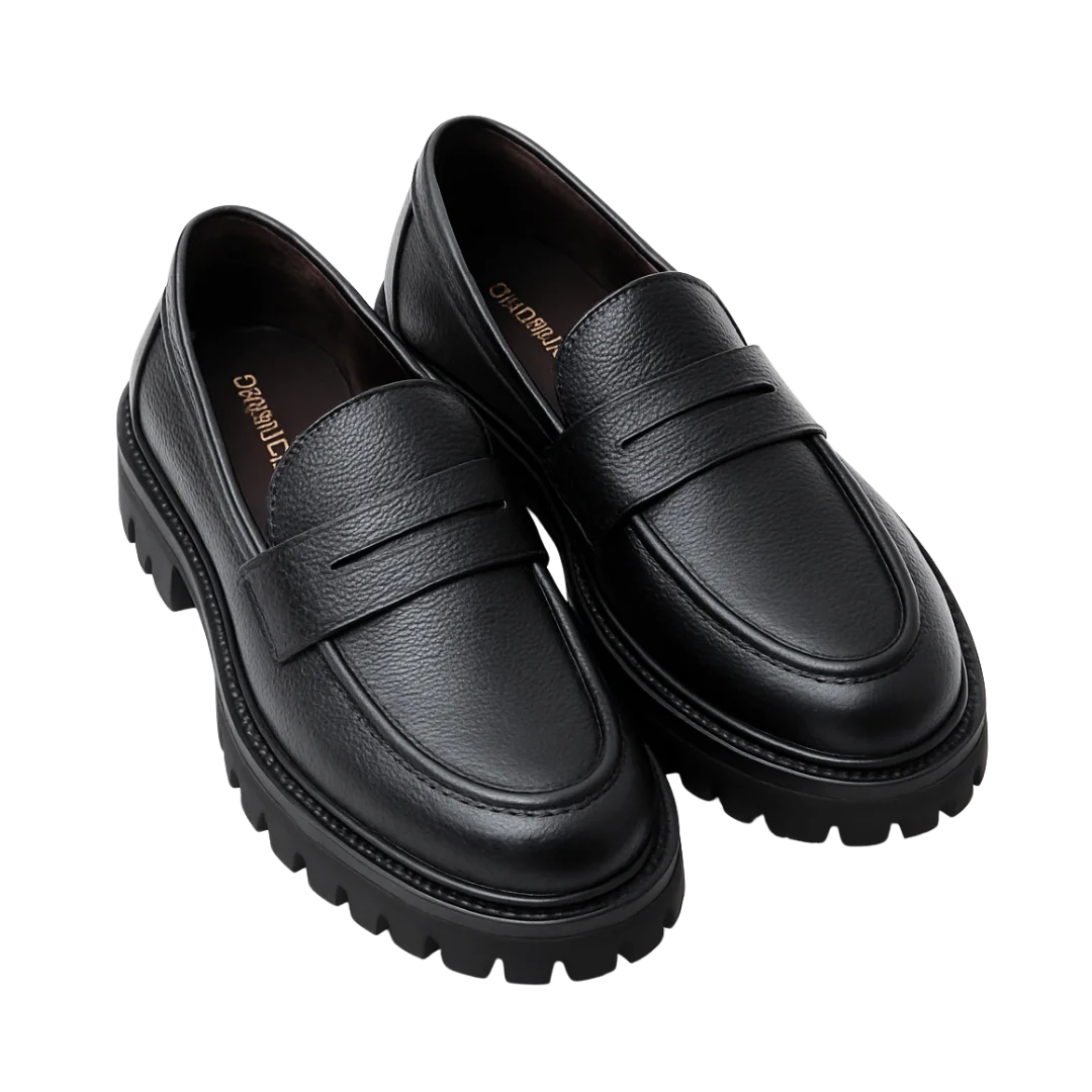 Black Leather Loafers bg - Stepzones